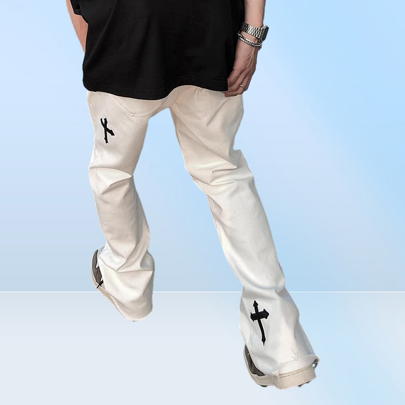 Men039s Jeans Y2k Emo Mens Black Harajuku Streetwear Alt Straight Fairy Grunge Wide Leg Pants Denim Trousers High Waist Oversiz