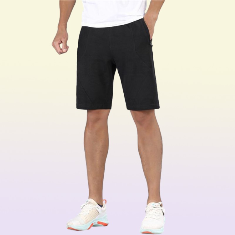 yoga clothes men039s new quickdrying solid color sports leisure running fitness fivepoint shorts with pockets