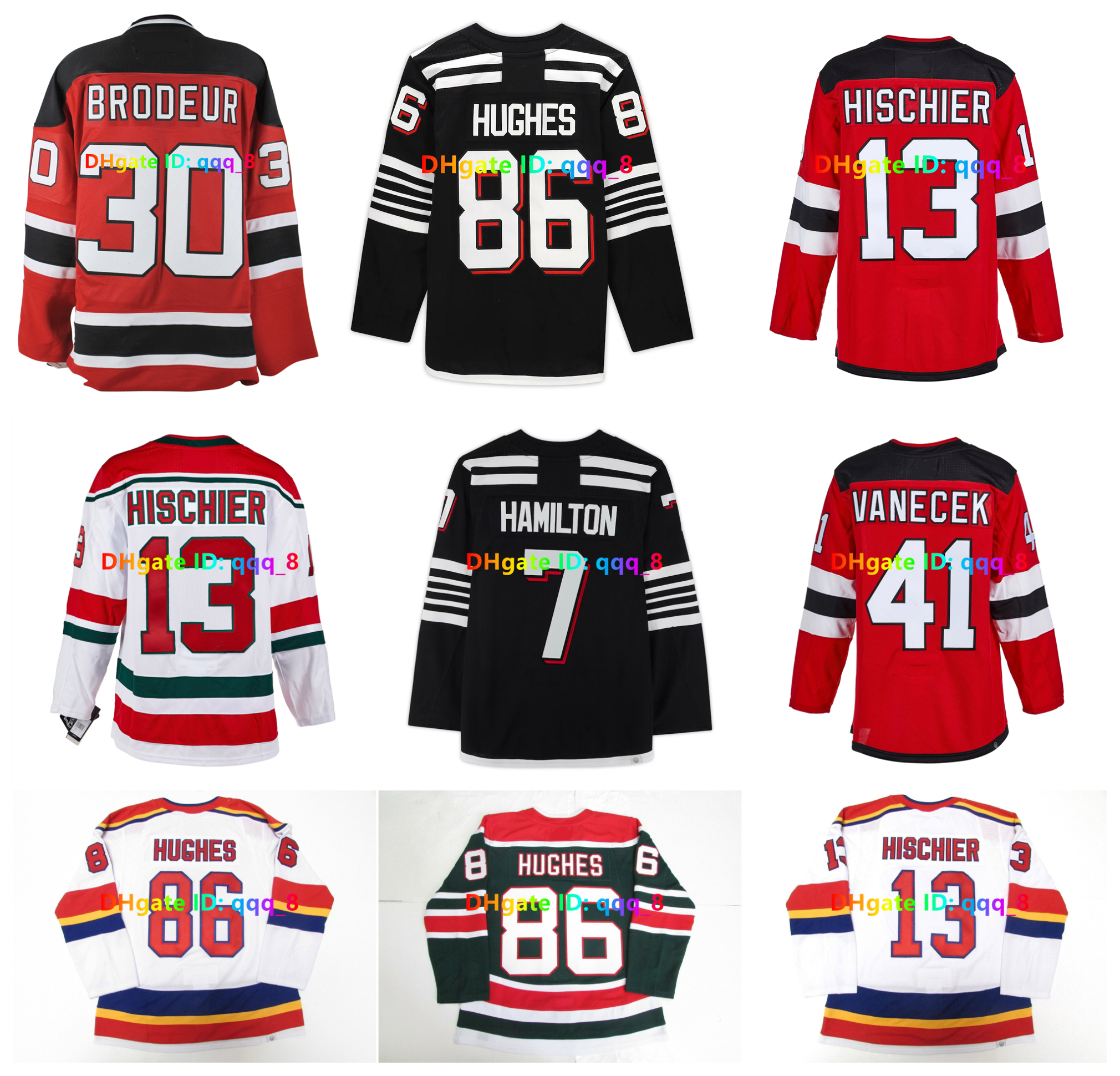 Jack Hughes Dougie Hamilton New Devils CCM Hockey Jersey Nico Hischier Martin Brodeur John Marino Kevin Bahl Tyler Toffoli Holtz Scott Stevens Erik Haula Size S-3XL