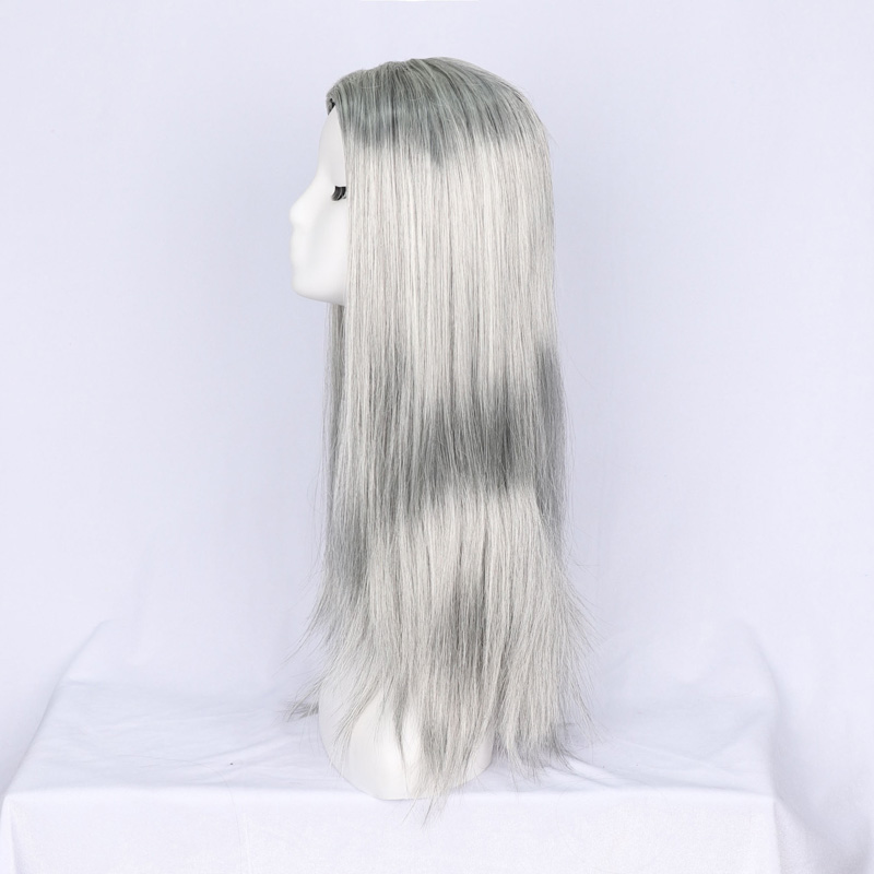 Synthetic Wig Grey Color Mechanism Wig High Tempareture Fiber Silky Straight TTGZ06S-YB