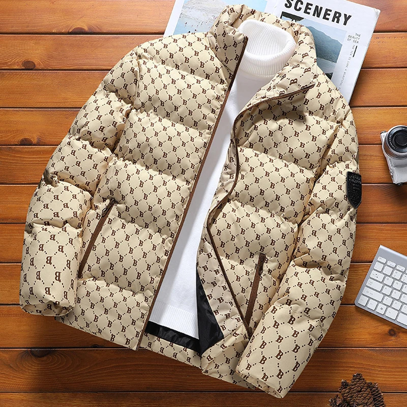 Men's Down Parkas mens Parka Stand Collar Jacket Winter down jacket letter Warm Jackets men business leisure coat baseball coats 2308 231101