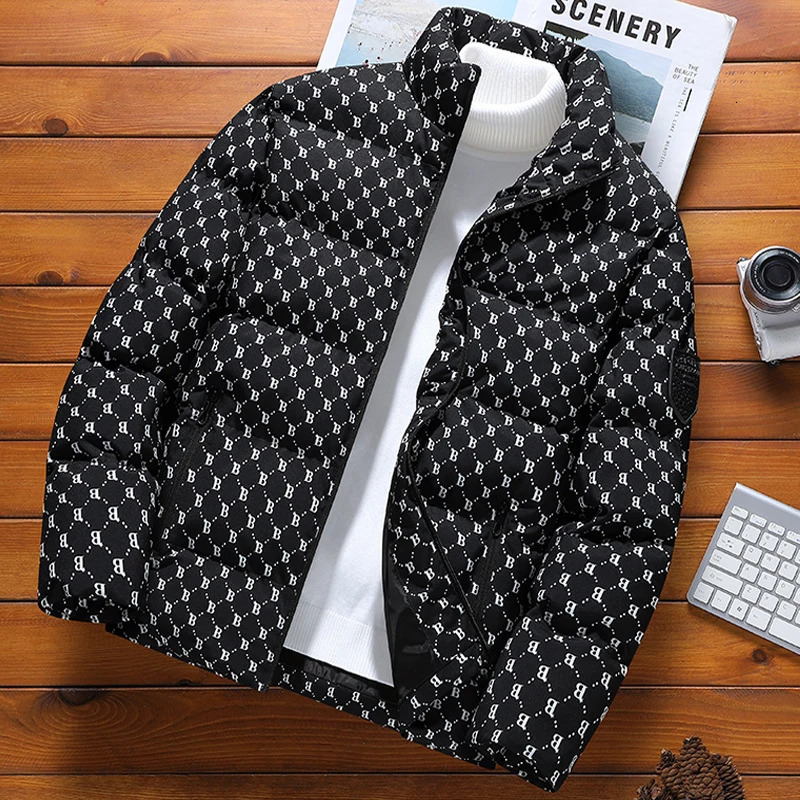 Men's Down Parkas mens Parka Stand Collar Jacket Winter down jacket letter Warm Jackets men business leisure coat baseball coats 2308 231101
