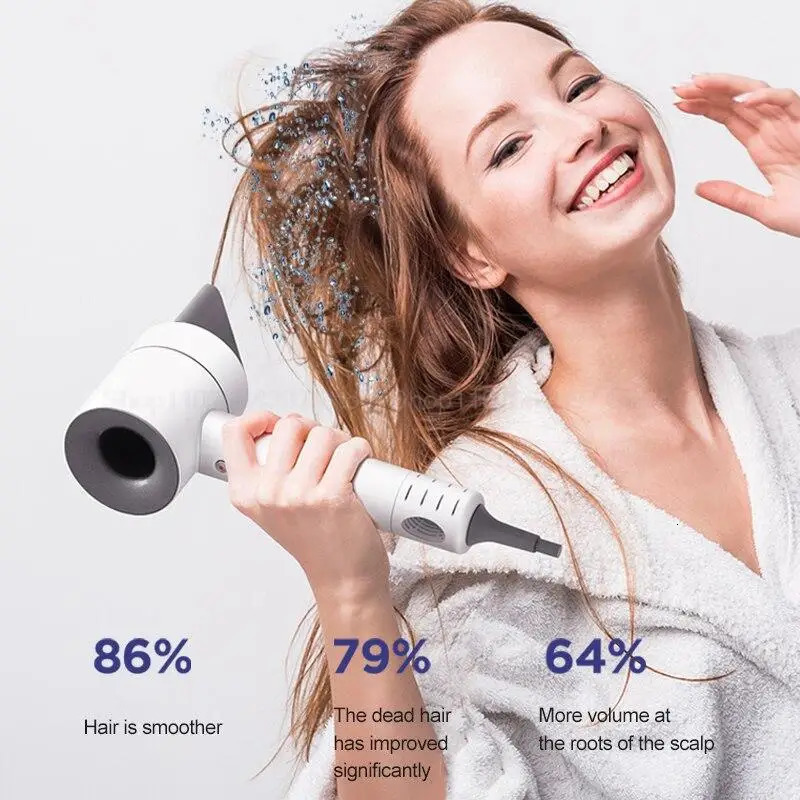Hair Dryers Leafless Hair Dryer Negative Ion hair care Professinal Quick Dry 220V Home Powerful Hairdryer Constant Anion Electric Hair Dryer 231102