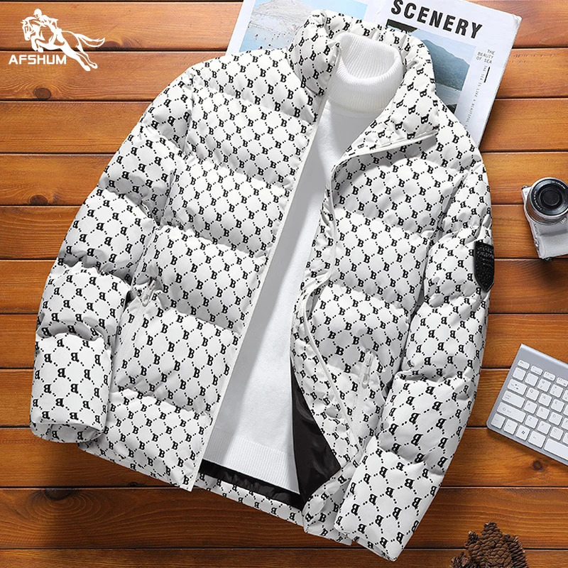 Men's Down Parkas mens Parka Stand Collar Jacket Winter down jacket letter Warm Jackets men business leisure coat baseball coats 2308 231101