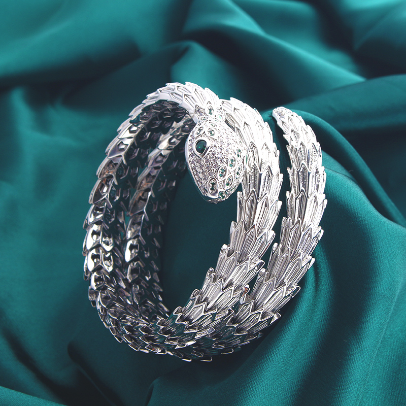 silver gold Luxury Snake women's open bangles bracelets designer mens jewelry high quality unisex Fashion Party Christmas Wedding gifts Birthday attractive