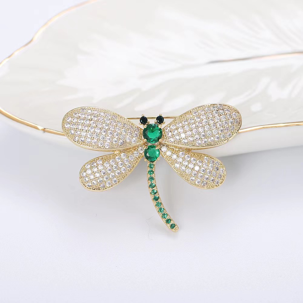 Rhinestone Large Dragoy Brooches For Women Vintage Coat Brooch Pin Insect Jewelry Gift Free shipping