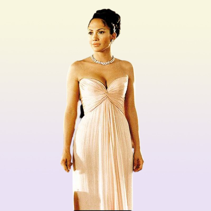 Jennifer Lopez Pink Evening Dress Long Formal Western Celebrity Wear Special Occasion Dress Prom Party Gown