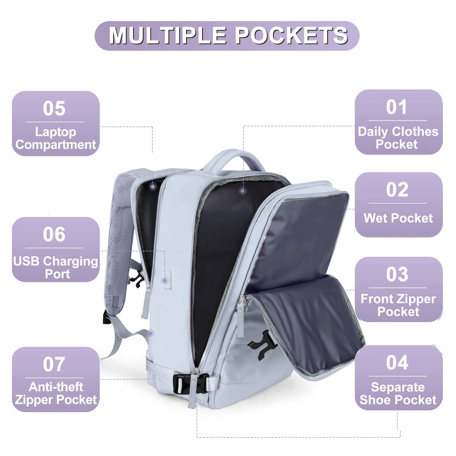 School Bags Mens travel backpack airline approved waterproof 156inch laptop for women school with shoe compartment 231101