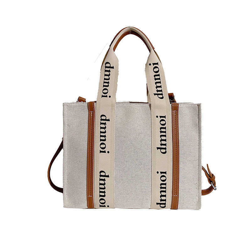 Trendy large capacity tote bag simple and generous portable Shoulder Bag Canvas Bag