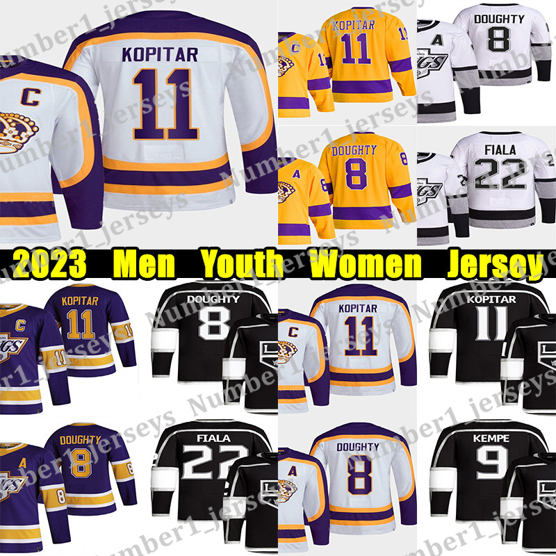 #11 Anze Kopitar hockey jersey #22 Kevin Fiala Pierre-Luc Dubois Drew Doughty Adrian Kempe Quinton Byfield Phillip Danault Wayne Gretzky Custom Men Youth Women jerseys