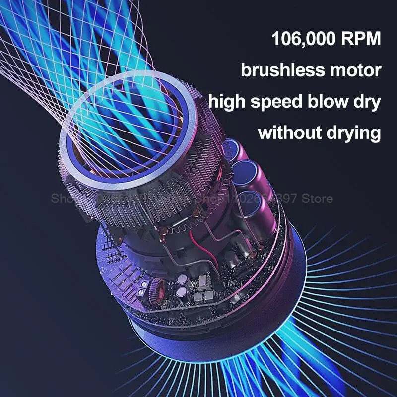 Hair Dryers Leafless Hair Dryer Negative Ion hair care Professinal Quick Dry 220V Home Powerful Hairdryer Constant Anion Electric Hair Dryer 231102