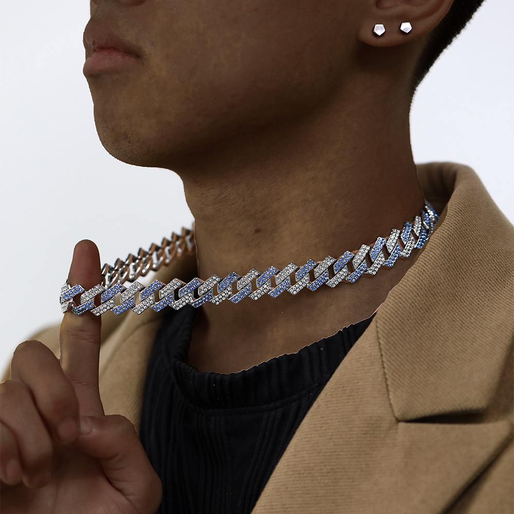 Iced Out Miami Cuban Link Chain Mens pink blue White Chains 15mm Thick Necklace Bracelet Fashion Hip Hop Jewelry
Iced Out Miami Cuban Link Chain Mens pink blue White Chains 15mm Thick Necklace Bracelet Fashion Hip Hop Jewelry