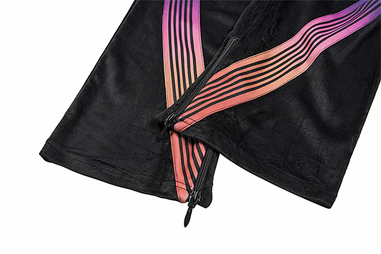 Fashion Gradient Plush Casual Pants Straight Loose Pants Unisex