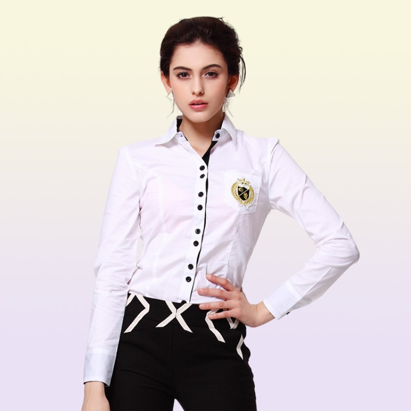 Fashion Women Body Shirt Long Sleeve Peter Pan Collar Blouses Ladies OL Bodysuit Plus Size Blusas Cardigan Women Tops256r