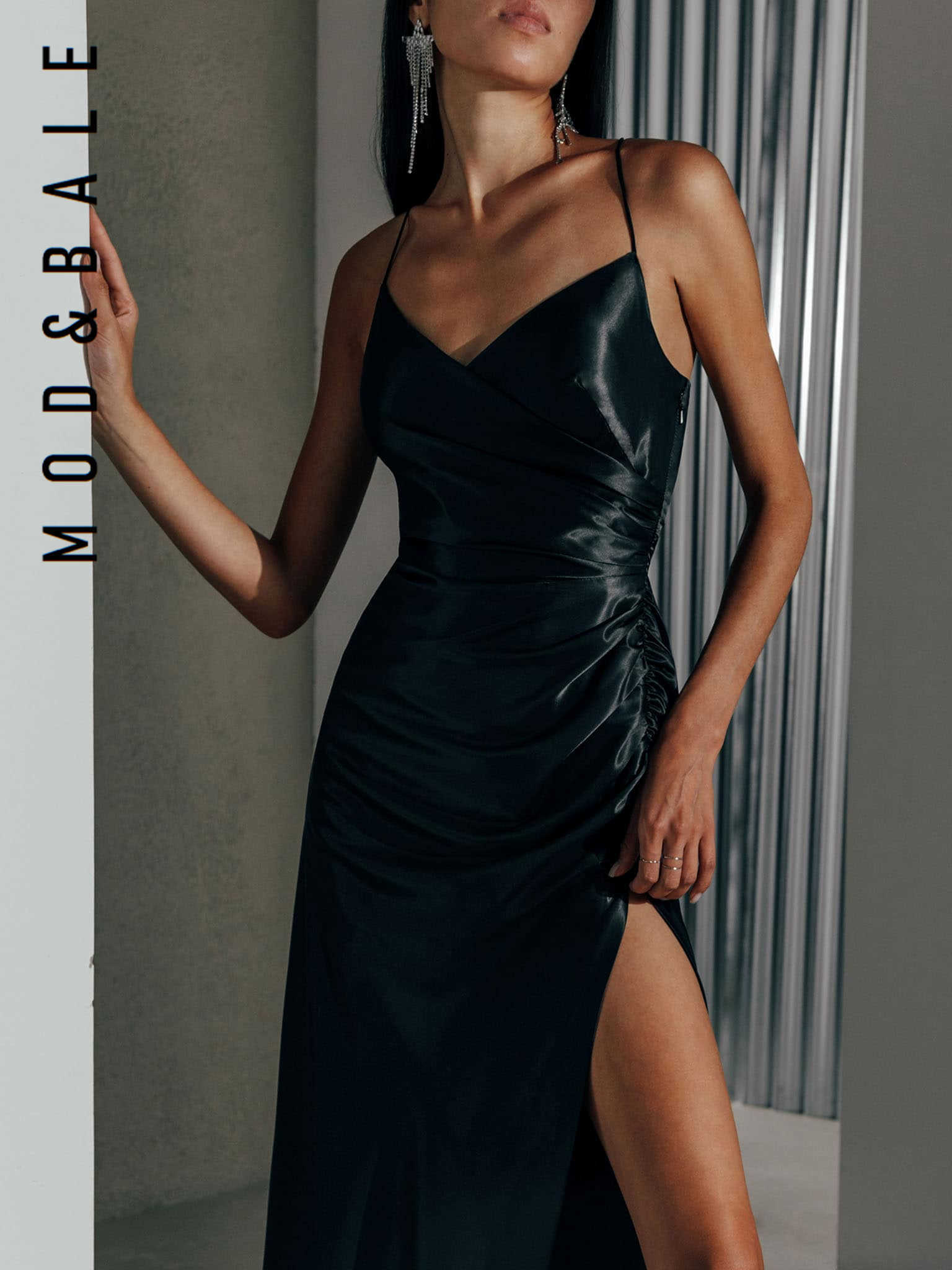 2023 Evening Dress Summer Satin Tight Dress Color Women Sexy Sling High Slit Fashion Long Skirt Party Club Ladies Dresses