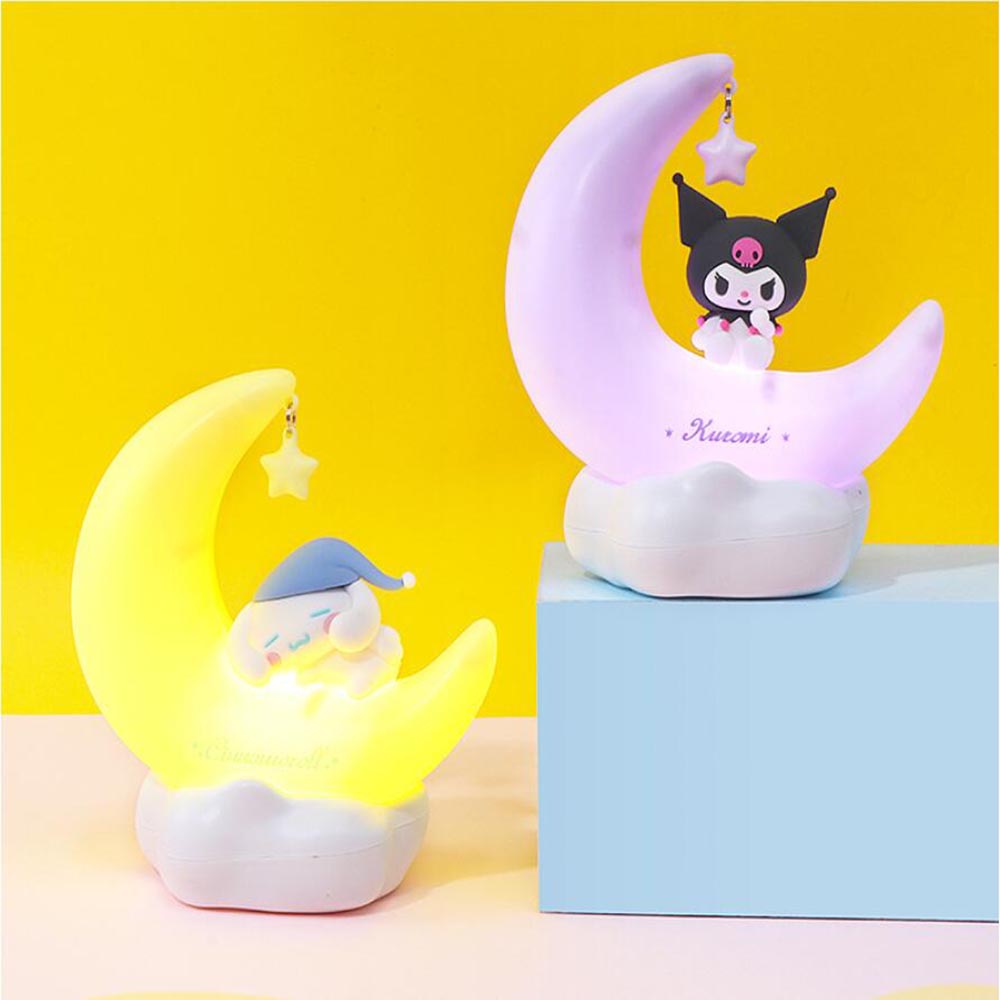 Novelty Items LED Romantic Kuromi Light Bedroom Decoration Moon Shaped Night Light Anime Cinnamoroll Cute Doll Desk Lamp Kids Gift
Novelty Items LED Romantic Kuromi Light Bedroom Decoration Moon Shaped Night Light Anime Cinnamoroll Cute Doll Desk Lamp Kids Gift