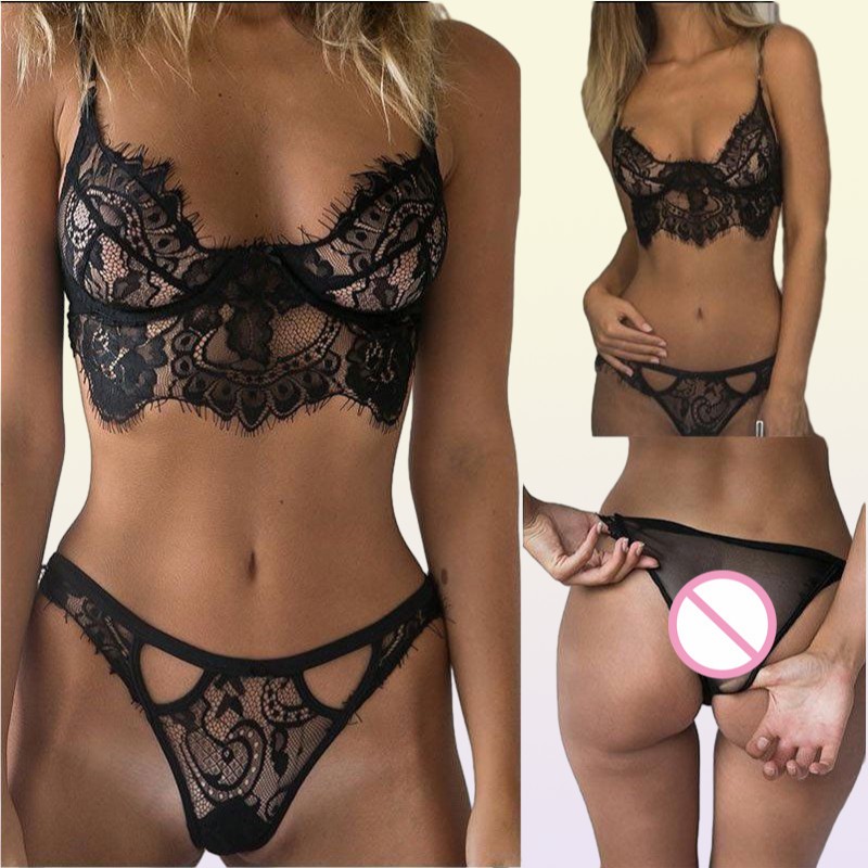 Women Lingerie Babydoll Underwear Sleepwear Nightwear Bra Set Gstring Panties6197230
