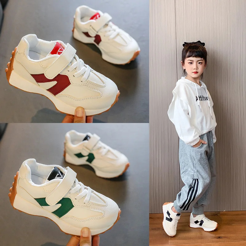 Sneakers Childrens Shoes Girls and Boys Toddlers Sneakers Breathable PU Leather BABY Flats Tennis Shoe PinkBlackGray Size 2136 231102