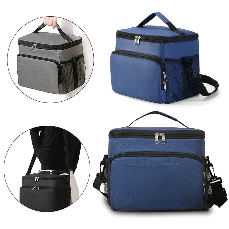 Lunch Bags Large Capacity Portable Lunch Box Bags For Women Men Fridge Thermal Cooler Meal Pouch Bento Insulated Tote Travel Work Food Bag 230331