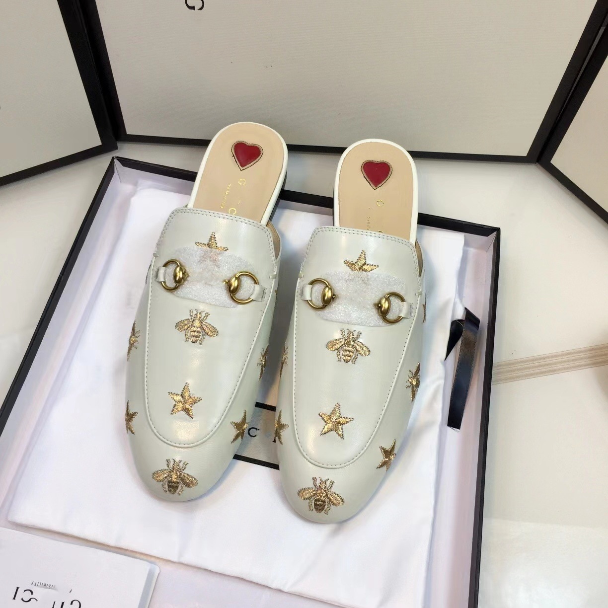 Fashion New High quality Luxuries Slip On Loafers Baotou Horsebit Buckle Mule Slides Women Outerside Wear Sandals Round Toe Leather Flat Shoes Sandalias