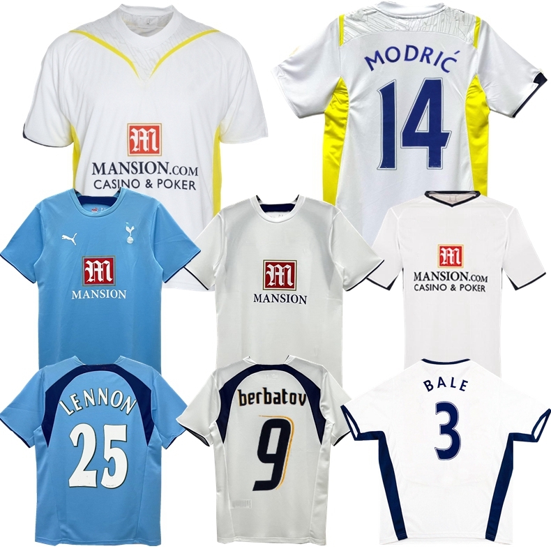 2008 2009 2010 BALE Modric retro soccer jerseys 2006 2007 Tottenhams 08 09 Pavlyuchenko Berbatov Keane Woodgate Mido Defoe vintage classic football shirt