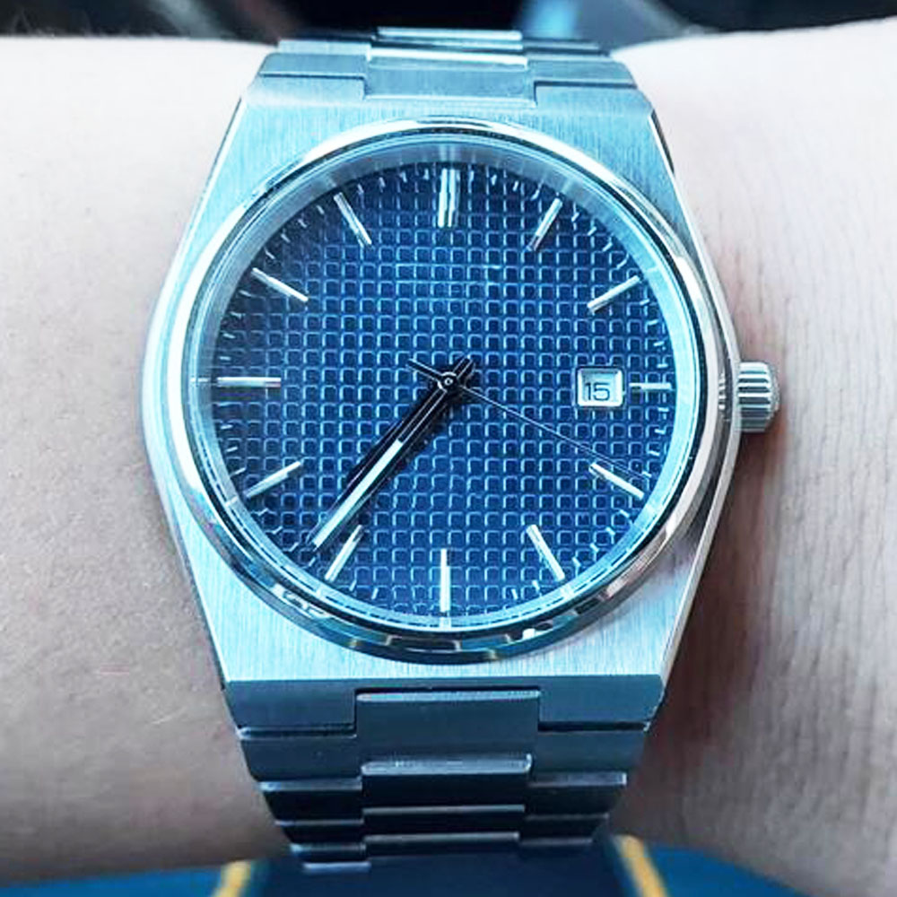 Luxury Watches Dark Blue Dial Mens Watch Automatic Mechanical Movement POWERMATIC Glass Back Stainless Steel strap Wristwatches Watches 40mm Size New