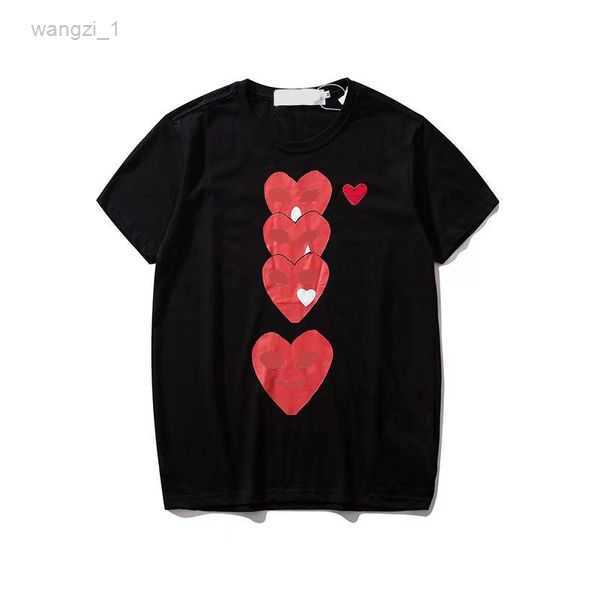Men's T-shirts Play Designer White Eyes Big Red Peach Print Shirt Loose Fashion Blouse Quality Short Sleeves 7 I564, 15
Men's T-shirts Play Designer White Eyes Big Red Peach Print Shirt Loose Fashion Blouse Quality Short Sleeves 7 I564, 15