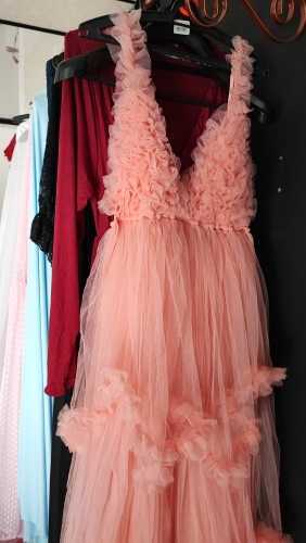 Maternity Dresses Pink Tulle Maternity Ball Gown For Photo Shoot Sexy Baby Shower Pregnant Woman Dresses Long Female Pregnancy Photography Clothes Z04