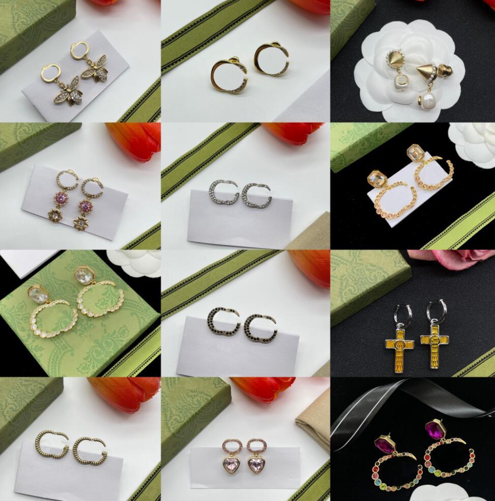 Fashion Charm Stud Earrings Top Quality Woman Luxury Designer Earring Multi-Style Double Letter Jewelry Women 18k Diamond Wedding Party Jewelry Gifts Accessories
Fashion Charm Stud Earrings Top Quality Woman Luxury Designer Earring Multi-Style Double Letter Jewelry Women 18k Diamond Wedding Party Jewelry Gifts Accessories