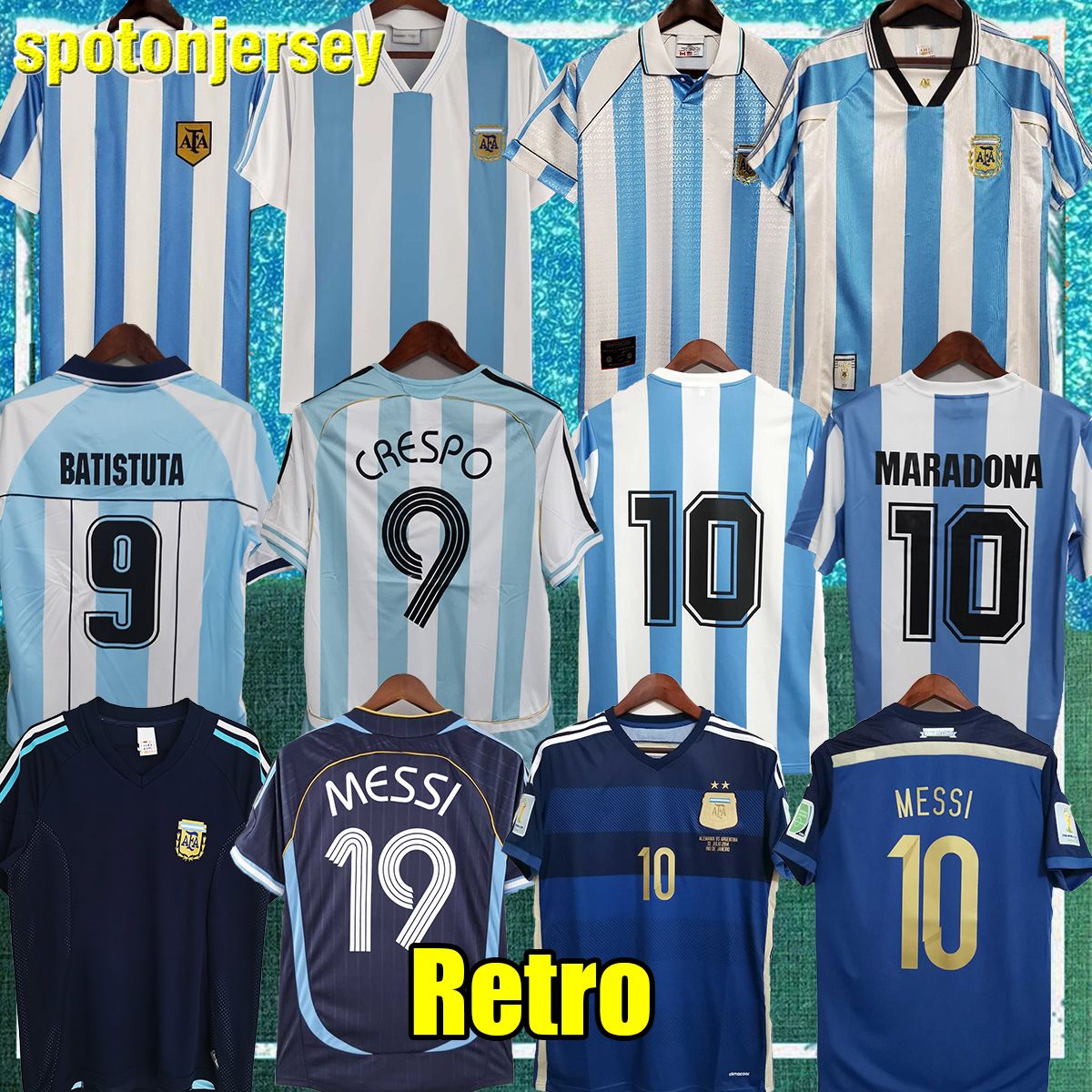 Retro Argentina Maradona Soccer Jerseys Vintage Football Shirts MESSIs Maillots de foot 1986 1993 1994 1996 97 1998 2000 2001 2006 2010 2014 Camiseta de Futbol 22401, 2002 away
Retro Argentina Maradona Soccer Jerseys Vintage Football Shirts MESSIs Maillots de foot 1986 1993 1994 1996 97 1998 2000 2001 2006 2010 2014 Camiseta de Futbol 22401, 2002 away