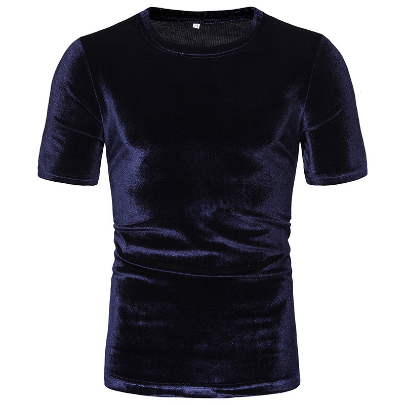 Men's T-Shirts Summer Men's Velvet Round Neck Short Sleeve T-shirt Retro Hip Hop T-shirt Top Men's Harajuku Punk Street Clothing 230403