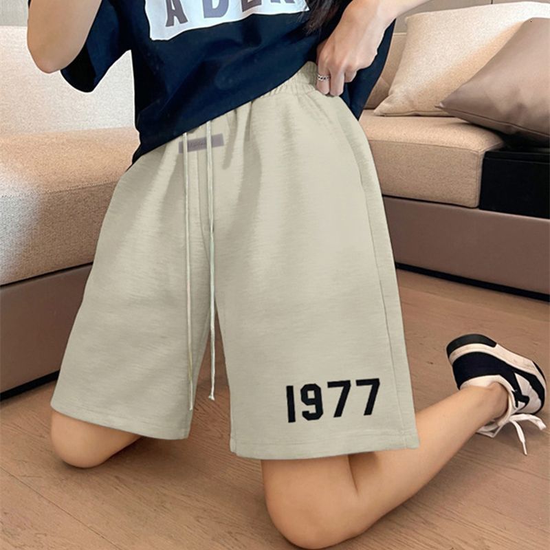 Men's Shorts summer men's shorts streetwear outdoor men's and women's casual five-point pants cotton print number 1977 shorts 2304