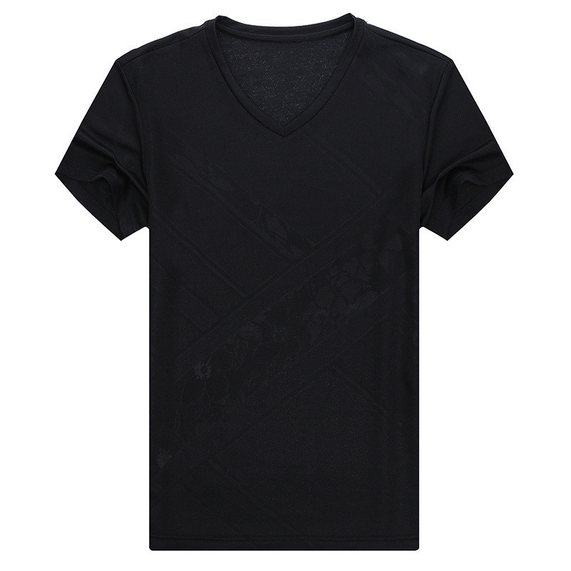 Men's T-Shirts Ymwmhu 100% Cotton T-shirt Men's Short Sleeve V-Neck Summer Top Casual Slim Fit Men's T-shirt Fashion T-shirt Men's