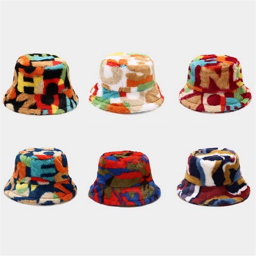 Designers Hat Outdoor Multicolor Rainbow Faux Fur Letter Pattern Bucket Hats Women Winter Wide Brim Soft Warm Mujer Gorros Cap204Y, 01
Designers Hat Outdoor Multicolor Rainbow Faux Fur Letter Pattern Bucket Hats Women Winter Wide Brim Soft Warm Mujer Gorros Cap204Y, 01