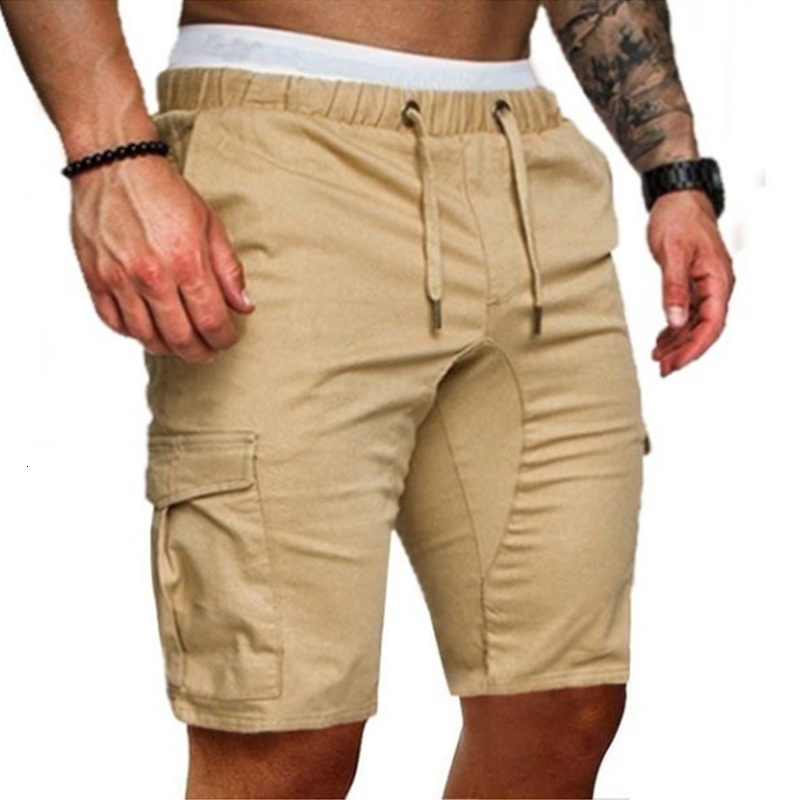 Men's Shorts FOJAGANTO Men's Summer Casual Fashion Brushed Sports Shorts Solid Color Fitness Running Five Point Men's Shorts 230403