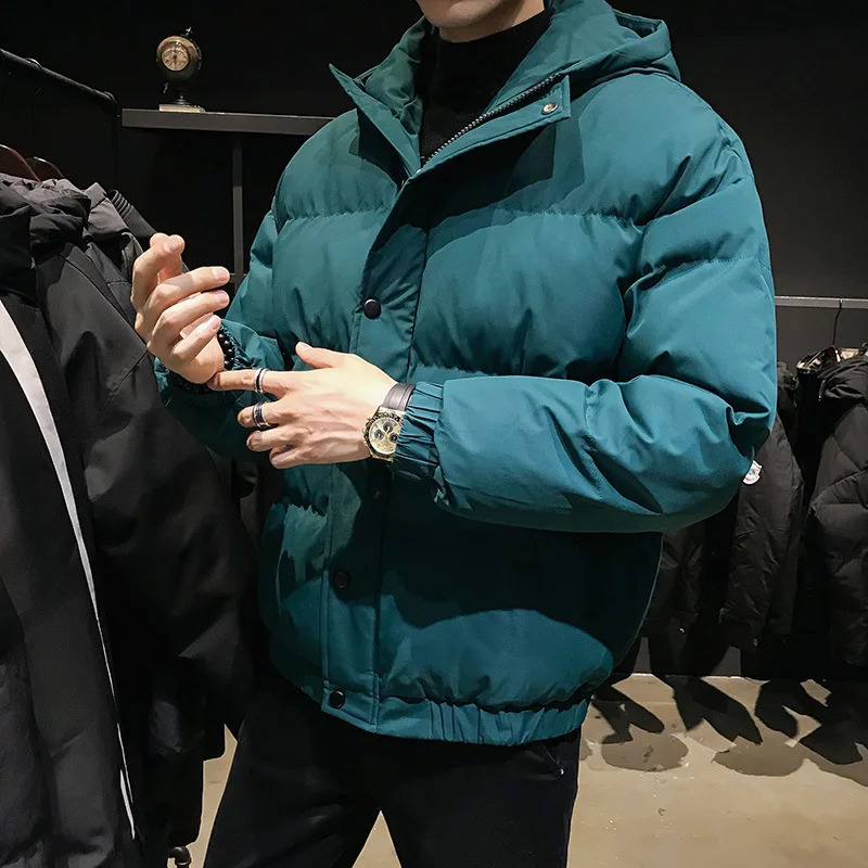Men's Down Parkas Solid Color Outwear Hooded Fashion Jacket Winter Puffer Men Jackets Windproof Coats Casual 2023 Arrivals 231102Z