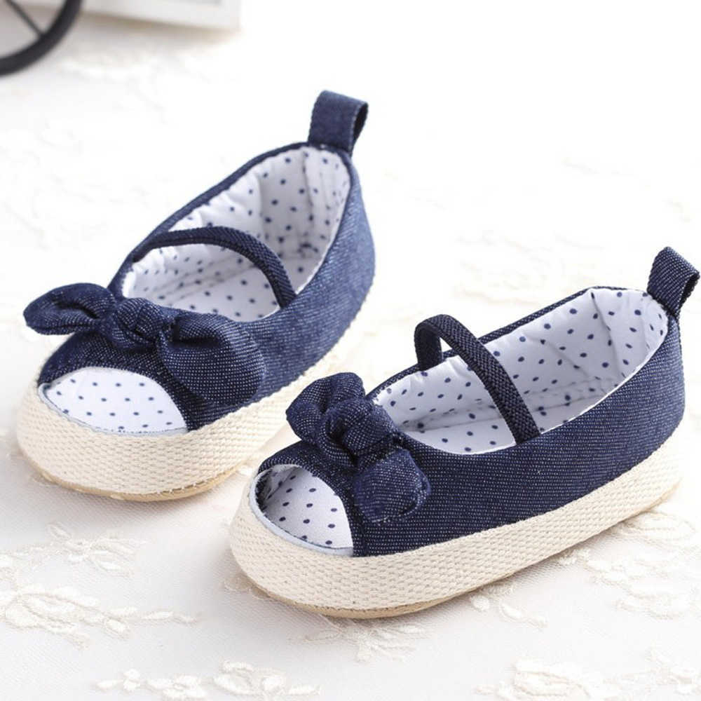 Sandals Hot Elegant Infant Kids Girls Sandals baby Shoes Denim Crib children Shoes Summer Soft Princess Baby Shoes SD23 Z0331