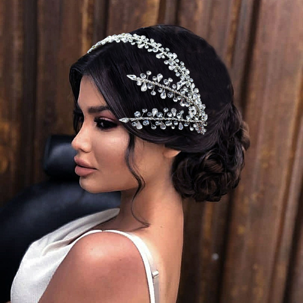 Bridal Fascinators Crowns Rhinestone Crystals Masquerade Wedding Crowns Headband Hair Accessories Party Baroque Handmade chic Engagement Prom Middle E