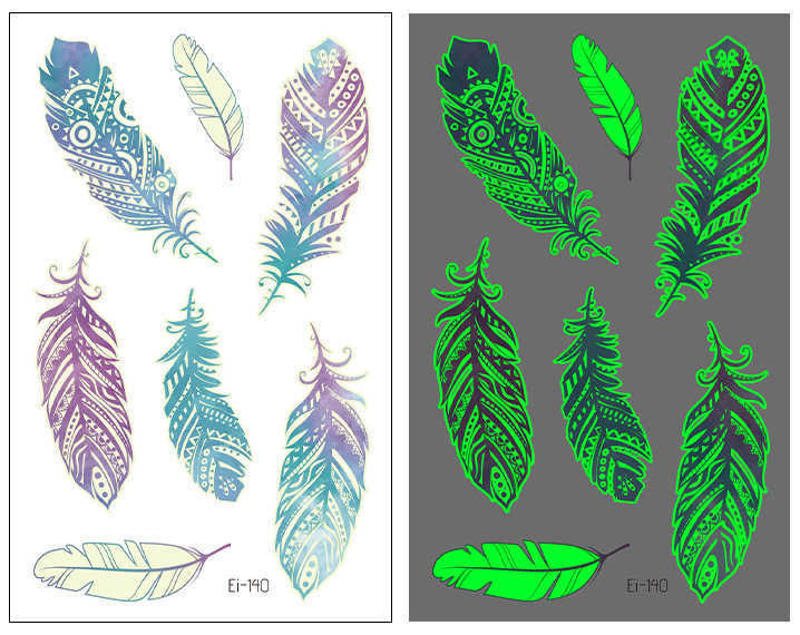 Temporary Tattoos Planet Series Luminous Waterproof Temporary Tattoos Summer Beach Women Arm Leg Back Fashion Tattoo s Cute Sticker Wholesale Z0403