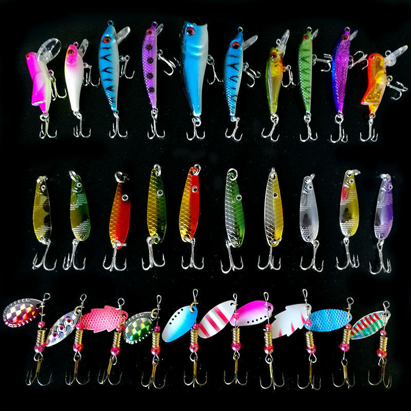 Baits Lures FJORD 30pcslot Spinners Fishing Kit Set of Wobblers Metal Spoon Lures Summer Freshwater Saltwater Fishing Tackle Baits 230331