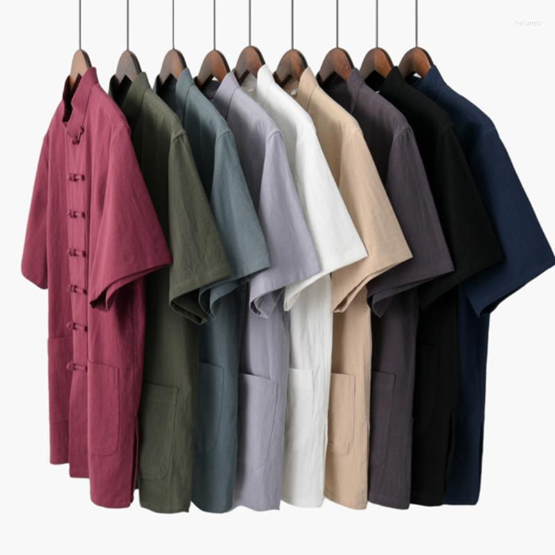 Men's T Shirts Chinese Cotton And Linen Tang Suit Summer Short-Sleeved Layman'S Hanfu Tai Chi Ethnic Shirt, Gray
Men's T Shirts Chinese Cotton And Linen Tang Suit Summer Short-Sleeved Layman'S Hanfu Tai Chi Ethnic Shirt, Gray