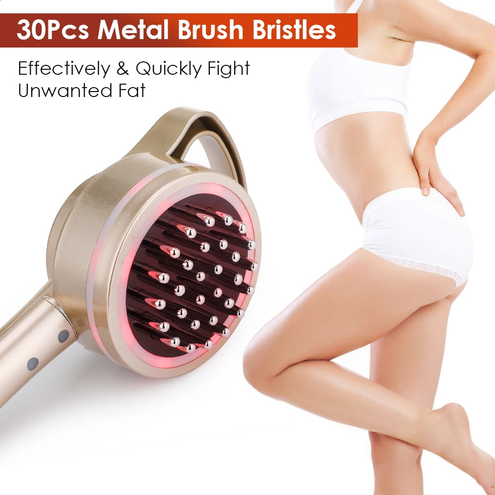Foot Massager Eletric Meridian Massage Brush Full Body Fat Burning Gua Sha Lymphatic Drainage Anti cellulite Heating Microcurrent Red Light 231102