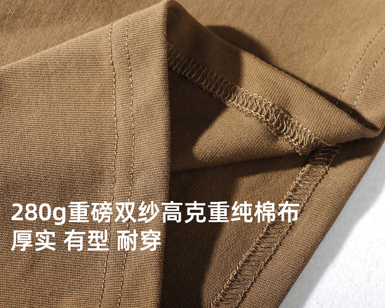 Men's T-Shirts Summer Pocket T-shirt Men's Short Sleeve US Retro Heavy Weight 280g Round Neck Solid Simple Bottom Top 230403