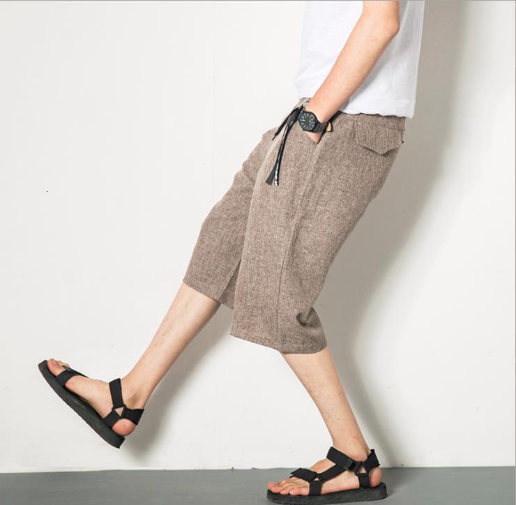 Men's Shorts Summer Casual Men's Knee Length Shorts Loose Jogger Shorts High Quality Men's Beach Japanese Hougong Pants 230403