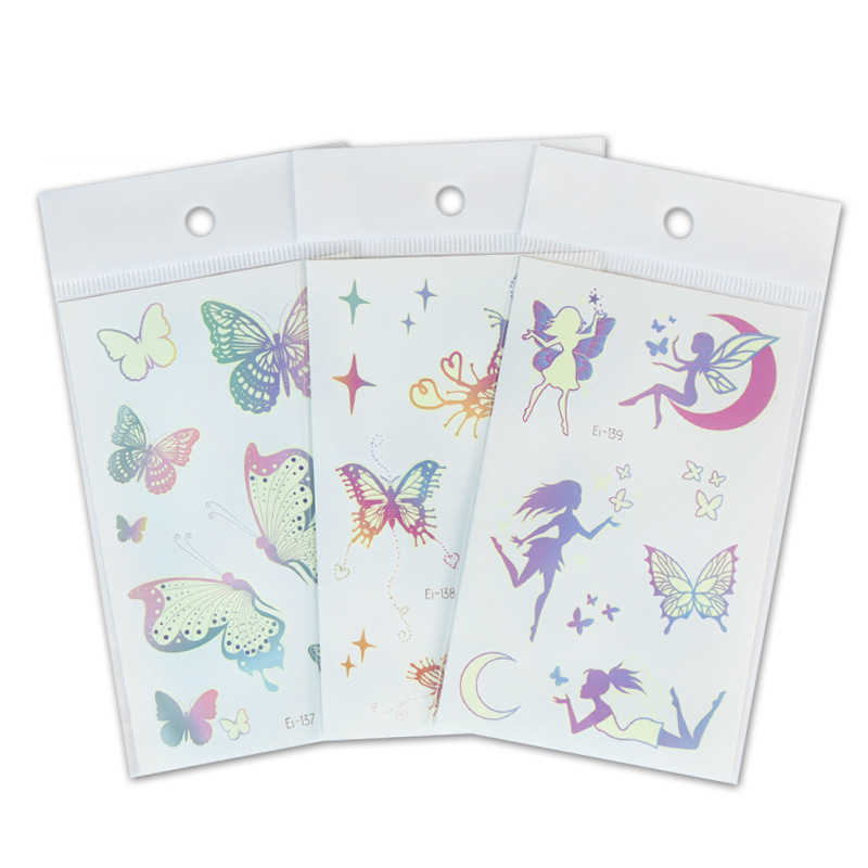 Temporary Tattoos Planet Series Luminous Waterproof Temporary Tattoos Summer Beach Women Arm Leg Back Fashion Tattoo s Cute Sticker Wholesale Z0403