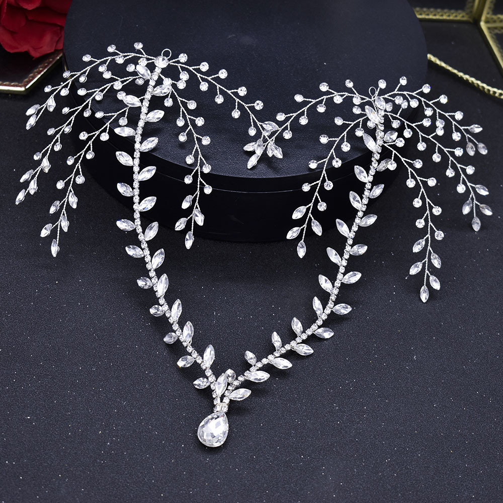 Bridal Hair Jewelry Sparkling Gold Wedding Accessories Rhinestone Crystals Headband Piece Party Middle East Crowns Engagement