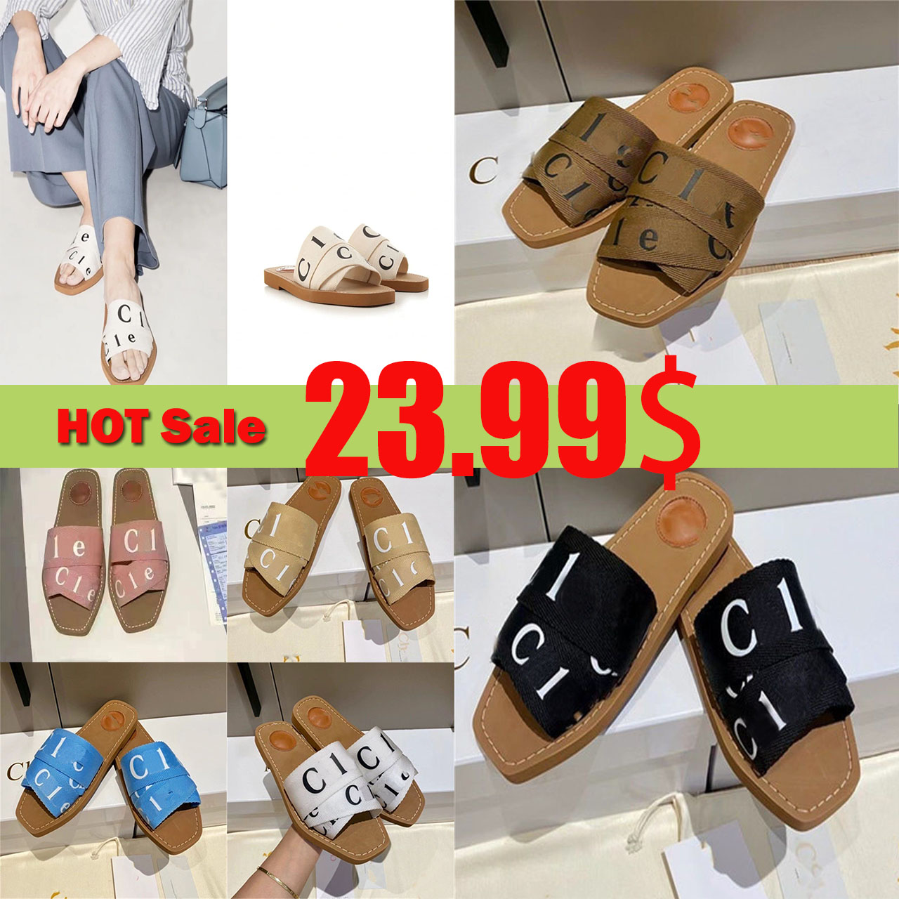 chloee Woody Slippers Designer Women Flat Mules Sandals size 35--42 Slides Designer Lady Lettering Fabric Outdoor Leather Sole Slide Sandal, #7
chloee Woody Slippers Designer Women Flat Mules Sandals size 35--42 Slides Designer Lady Lettering Fabric Outdoor Leather Sole Slide Sandal, #7