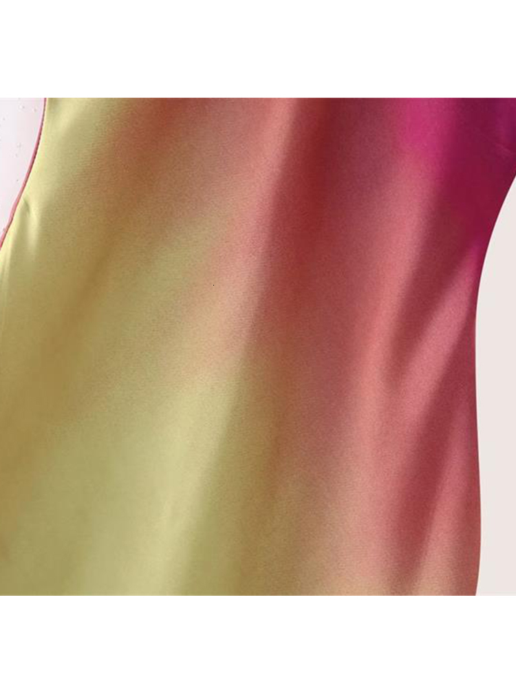 Casual Dresses TRAF Women Fashion Tie Dyed Long 2023 Spring Summer Elegant Sleeveless Folds Sweet Vestidos High Street Outwear 230403