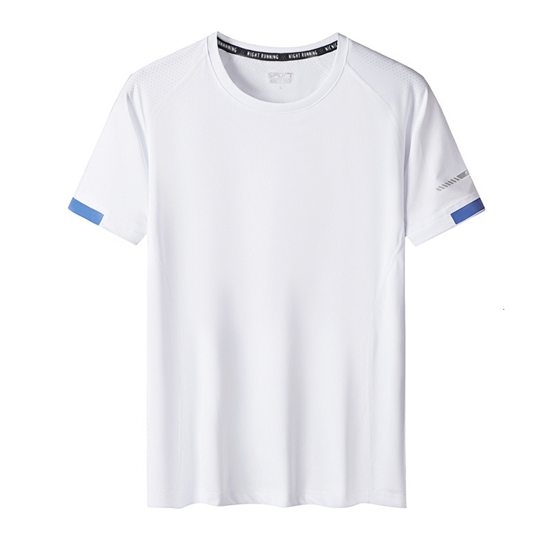Men's T-Shirts Sports Men's Gym Quick Dry T-Shirt Fashion Mesh Summer Short Sleeve Black White T-Shirt Top Tee Oversized 7XL 8XL 9XL 230403