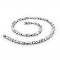 Elegant Gold Plated Tennis Chain Necklace with Sparkg Cubic Zirconia Dias for Women and Men Stylish Round Cuban k Design
